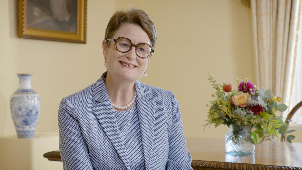 Catherine Livingstone AC still from Investiture interview 2024.