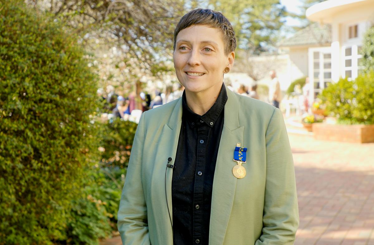 Mx Kai Noonan OAM was awarded the Medal of the Order of Australia for service to the LGBTIQ+ community, and to the domestic and family wellbeing sector.